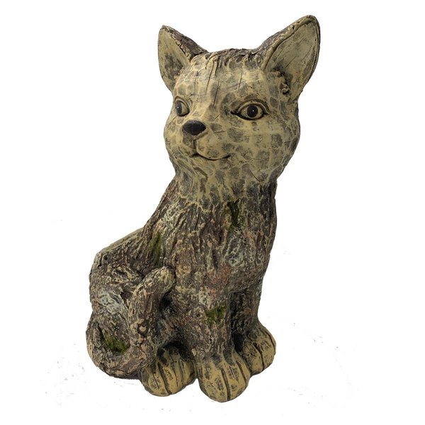 Esschert Design Faux Wood Cat Planter - MGO ZYCT262